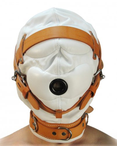 Weiße Latex Maske für totalen Reizentzug