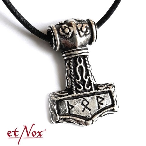 Anhänger 'Thors Hammer mit Runen' 925 Silber