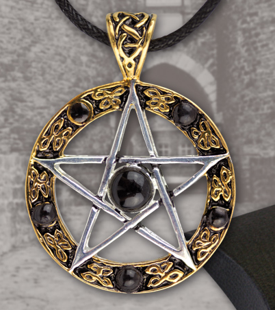 Pentagramm aus Bronze teilversilbert