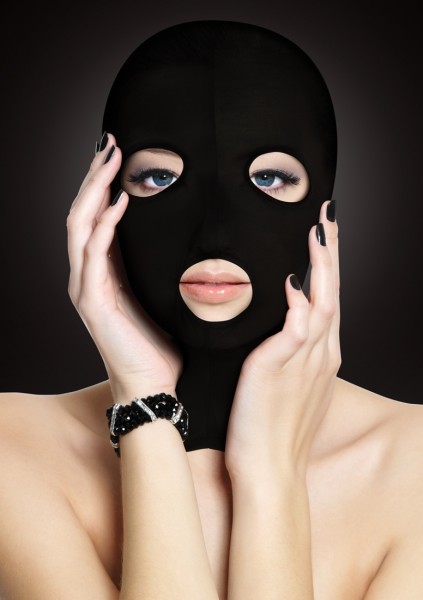 Schwarze Bondage Maske