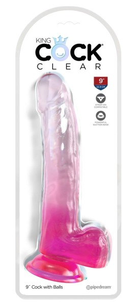 Biegsamer Dildo mit Saugfuß ca. 25cm - pink