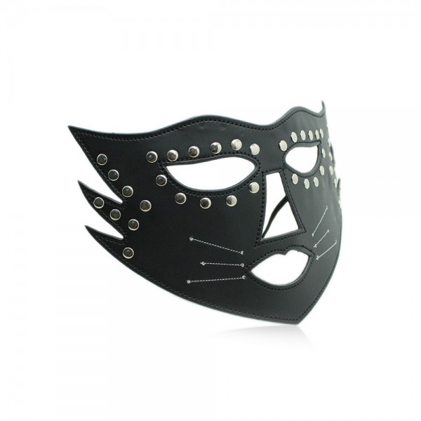 Katzen-Maske mit Nieten
