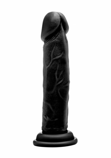 Realistischer Dildo mit Venen schwarz 8 Inch