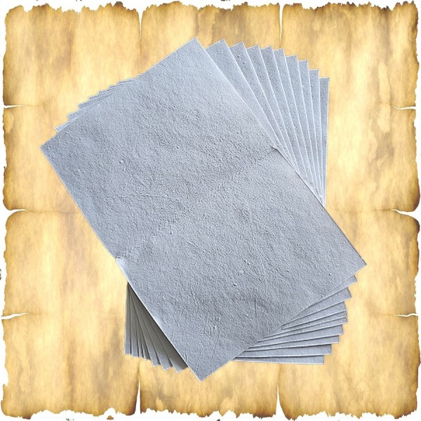 Handgeschöpftes Büttenpapier weiß 10 Seiten
