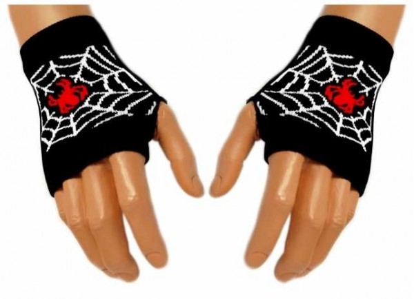 Handstulpen - Red Spider Web