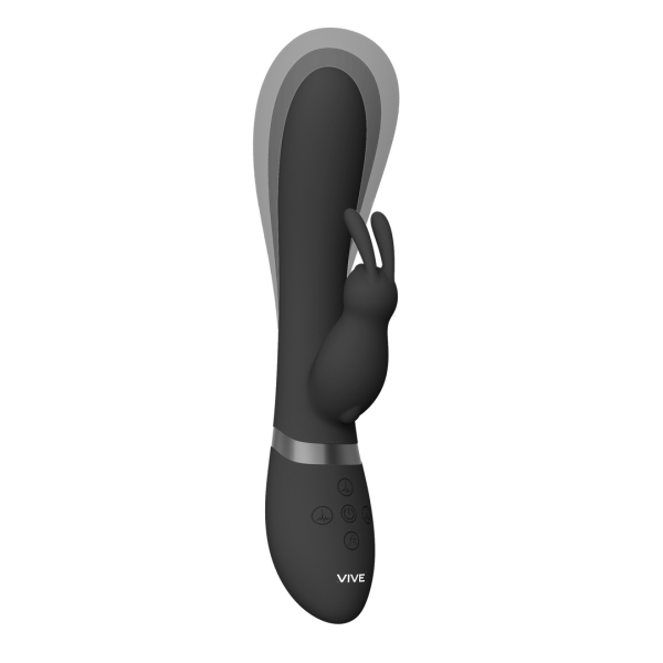 Taka - Aufblasbarer und vibrierender Rabbit-Vibrator - Schwarz