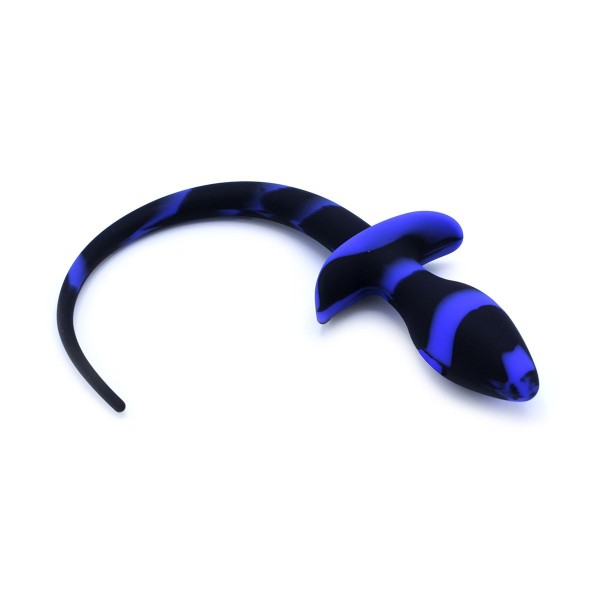Analplug 'Dog Tail' schwarz/blau