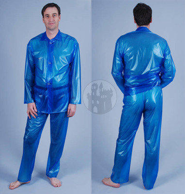 PVC Pyjama Herren blau