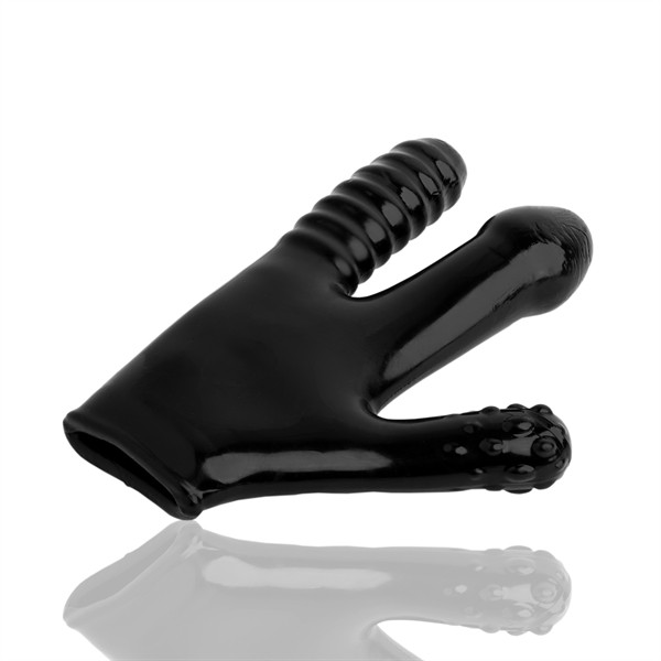 'Klauen-' Handschuh mit Textur - schwarz