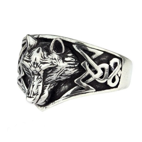 Ring 'Wolf' Edelstahl