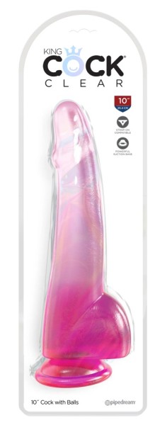 Biegsamer Dildo mit Saugfuß ca. 28cm - pink